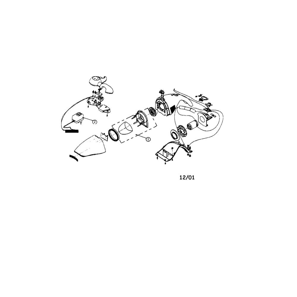 Hand Vac Diagram and Parts List for 0835  Dirt Devil Hand Vacuum